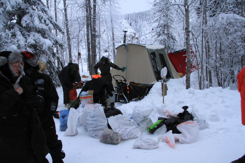 2015 Yukon Quest musher Ray Redington Jr's camp at Dawson City, Yukon