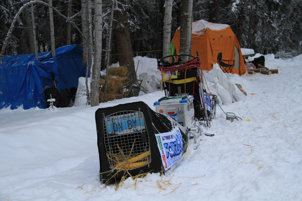 Lance Mackey's sled at Dawson City, Yukon