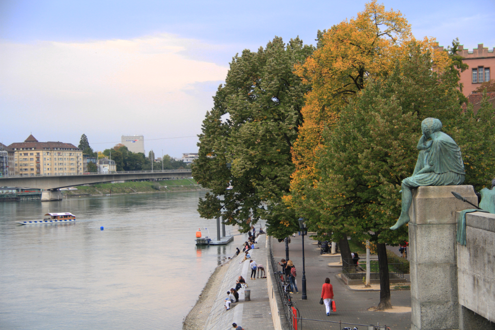 Steps along the Rhine River