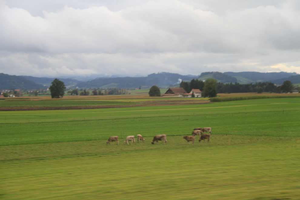The countryside between Lucerne and Basel