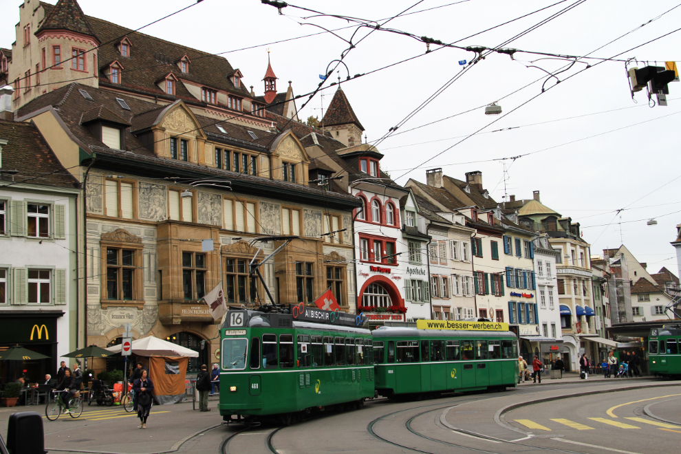 The Barfusserplatz in Basel, Switzerland