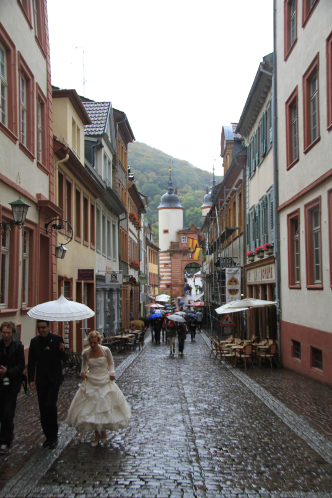 A wedding in rainy Heidelberg, Germany