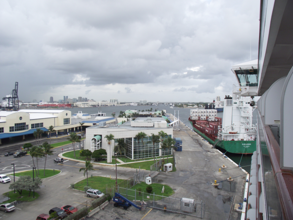 Port Everglades, Florida, seen from Holland America's cruise ship Noordam