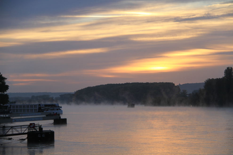 Sunrise on the Rhine River at Rudesheim