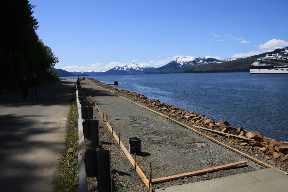  Concrete sidewalk at Icy Strait Point, Alaska