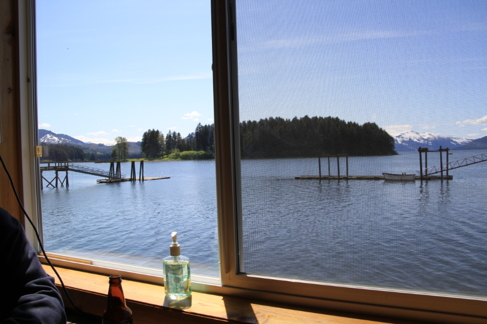 The view from The Office bar at Hoonah, Alaska