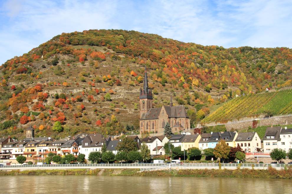 Cruising down the Rhine River - cathedrals and castles.