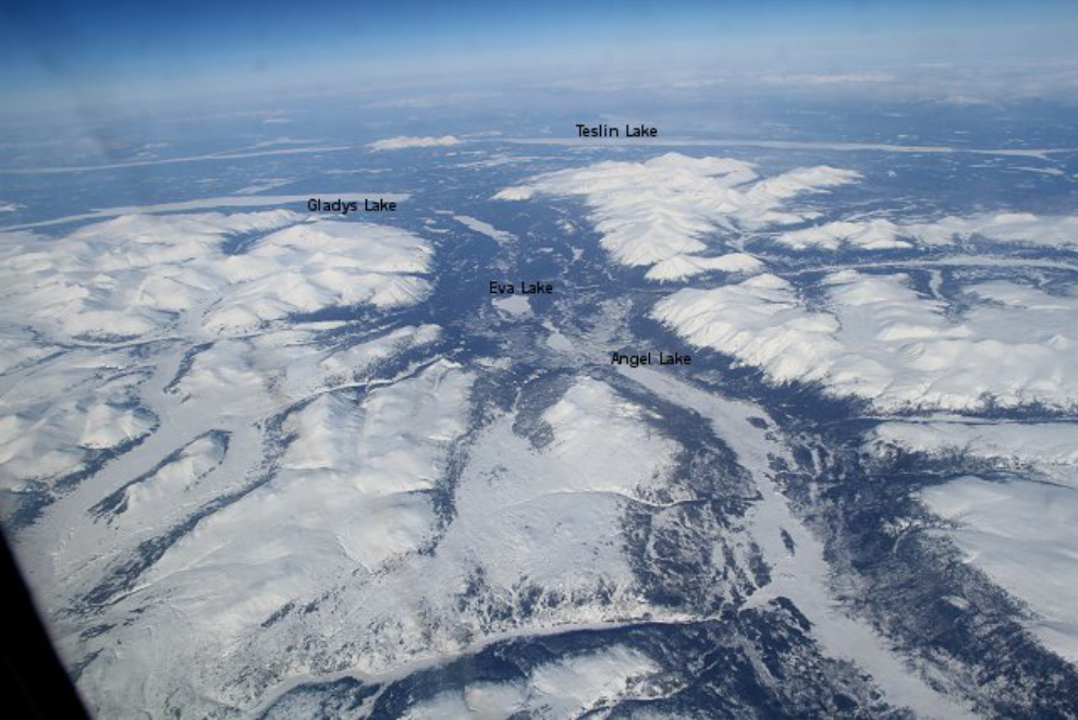 Aerial view of the Gladys River valley in the Cassiar District of northern BC