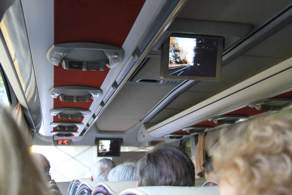 On a motorcoach from Luxembourg to Trier