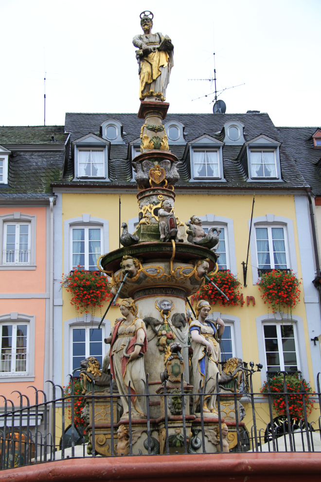 Fountain in the main square of Trier, Germany