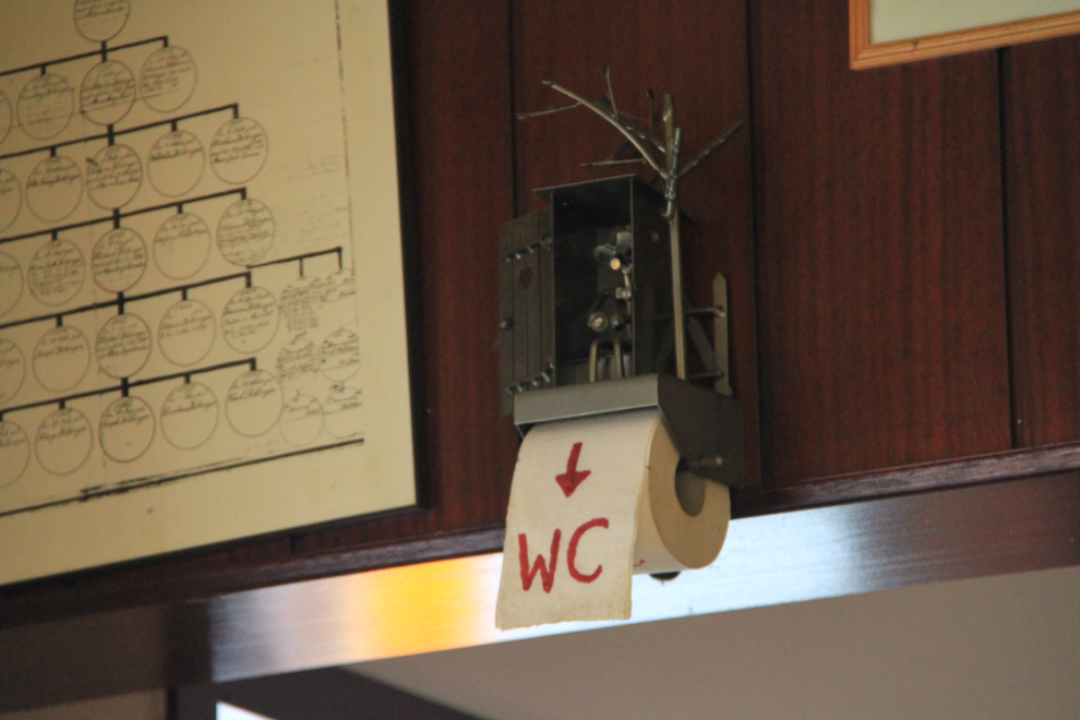 A WC sign in a coffee shop in Bernkastel, Germany