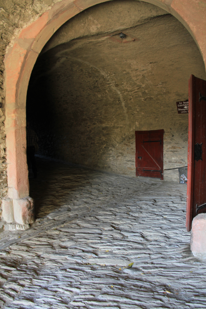 The entry ramp to Marksburg Castle