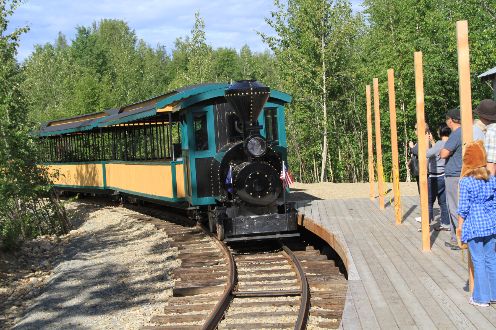 Train at Gold Dredge #8 at Fairbanks