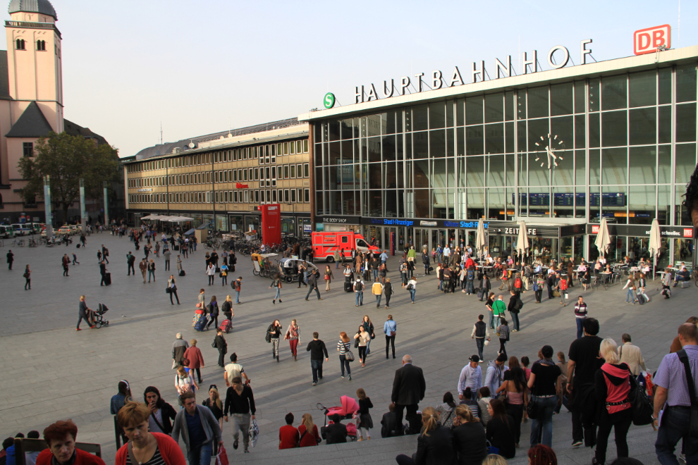 The Hauptbahnhof (main railway station) in Cologne, Germany