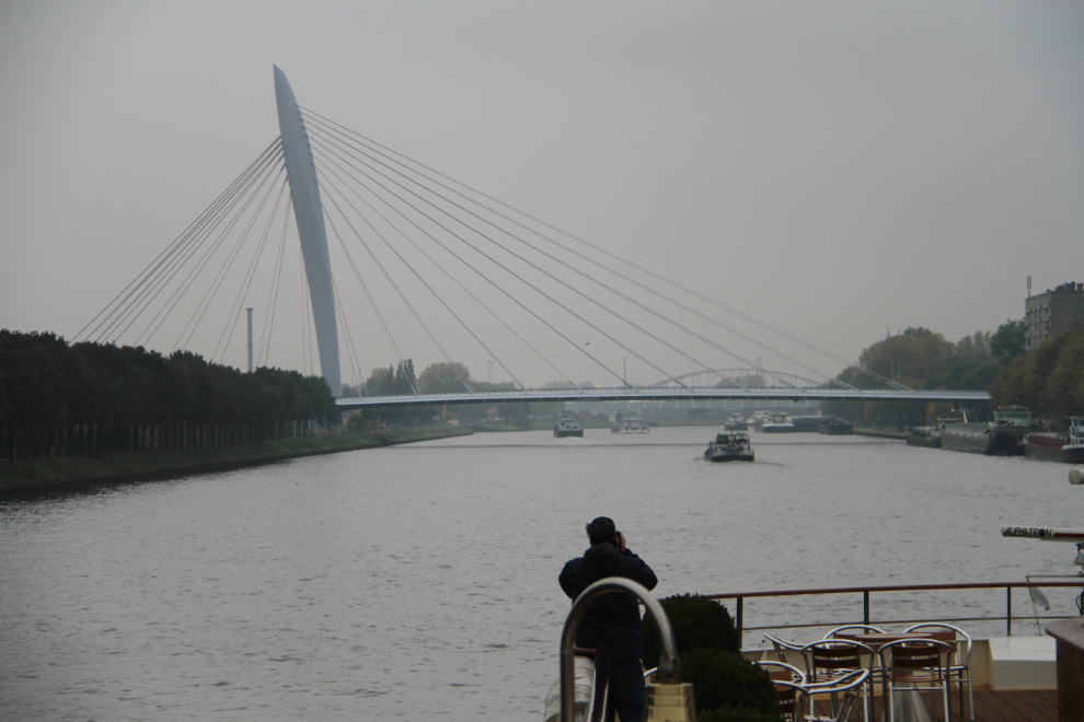 A particularly impressive bridge, as we sailed towards Amsterdam 