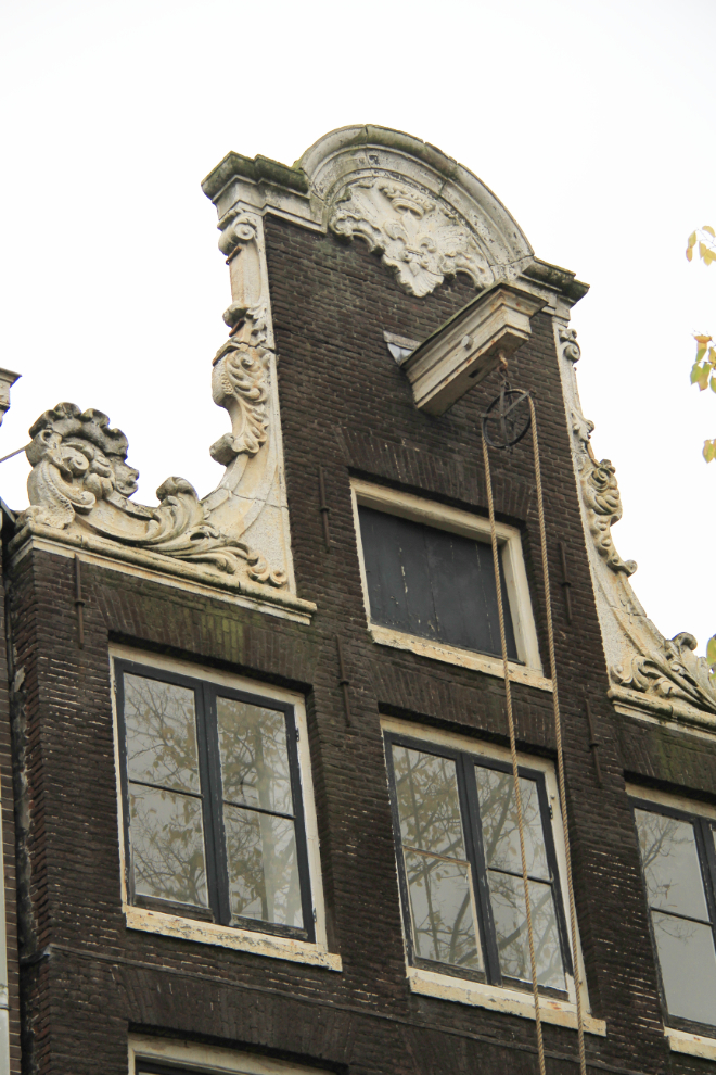 The gables are a significant feature of Amsterdam architecture