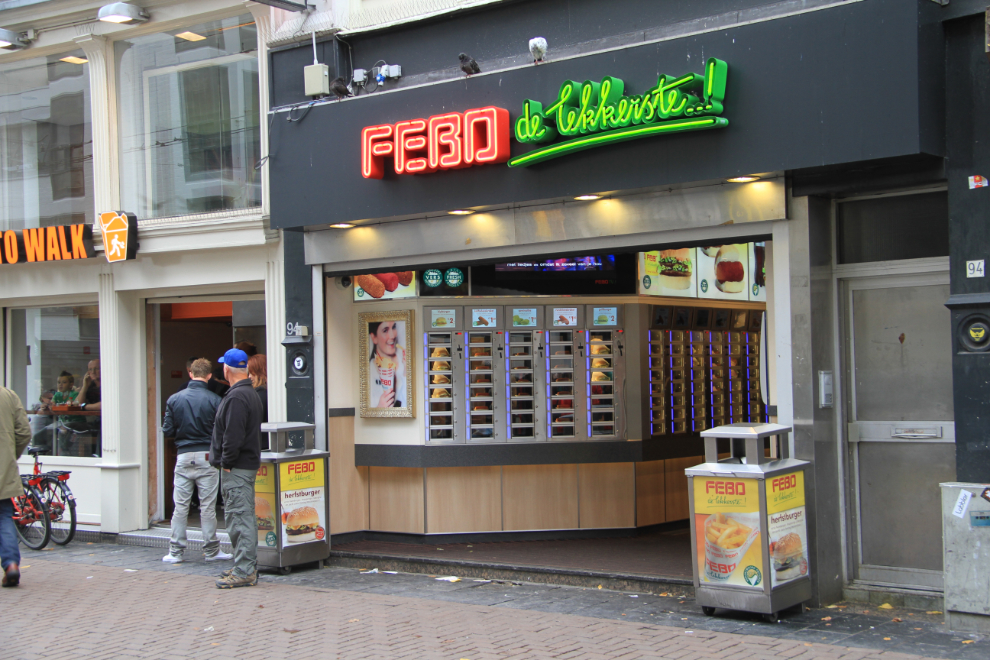 A FEBO fast-food dispenser in Amsterdam