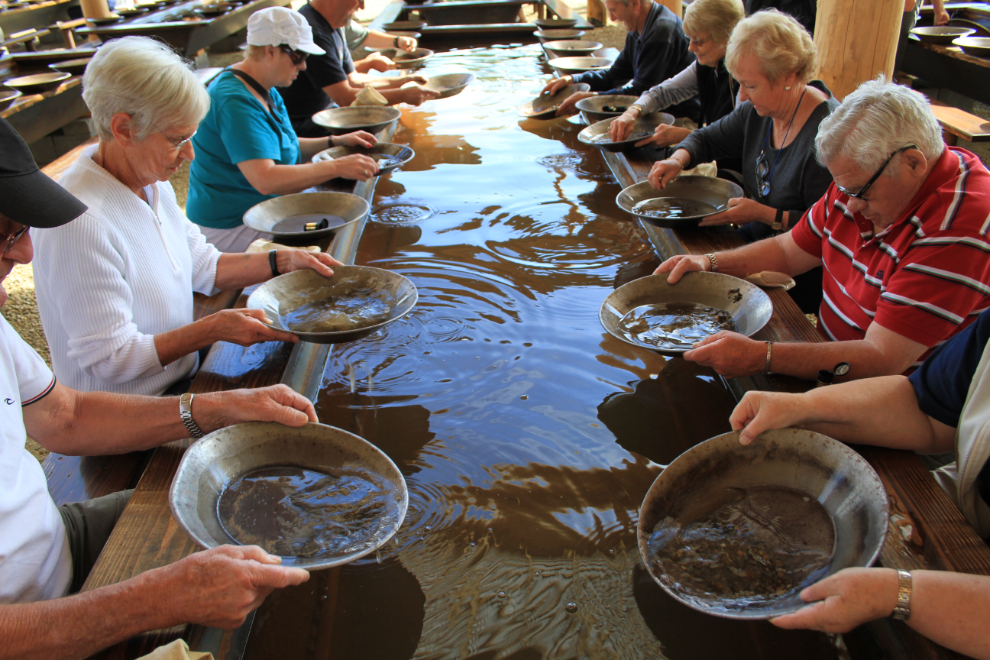 Gold panning at Gold Dredge #8 in Fairbanks