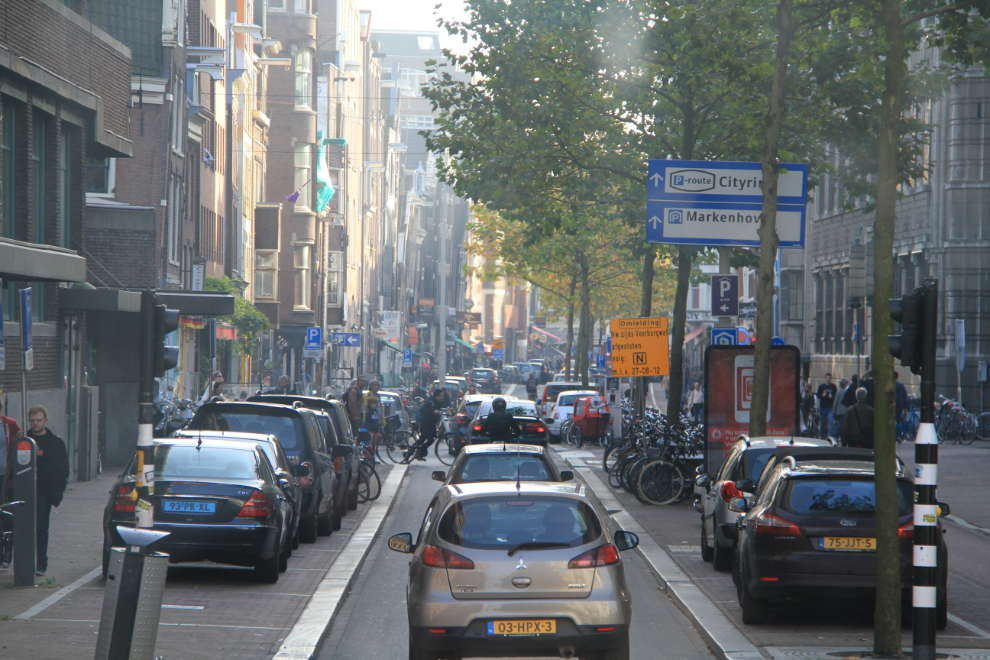 Heavy traffic in Amsterdam