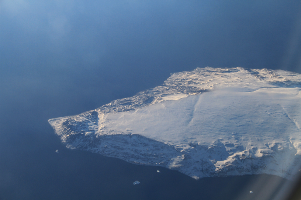 Aerial view of Disko Bay, Greenland