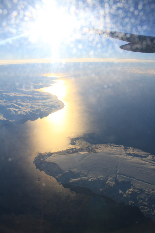 Aerial view of Disko Bay, Greenland