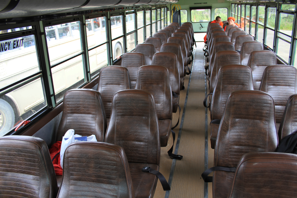 Shuttle bus interior, Denali National Park