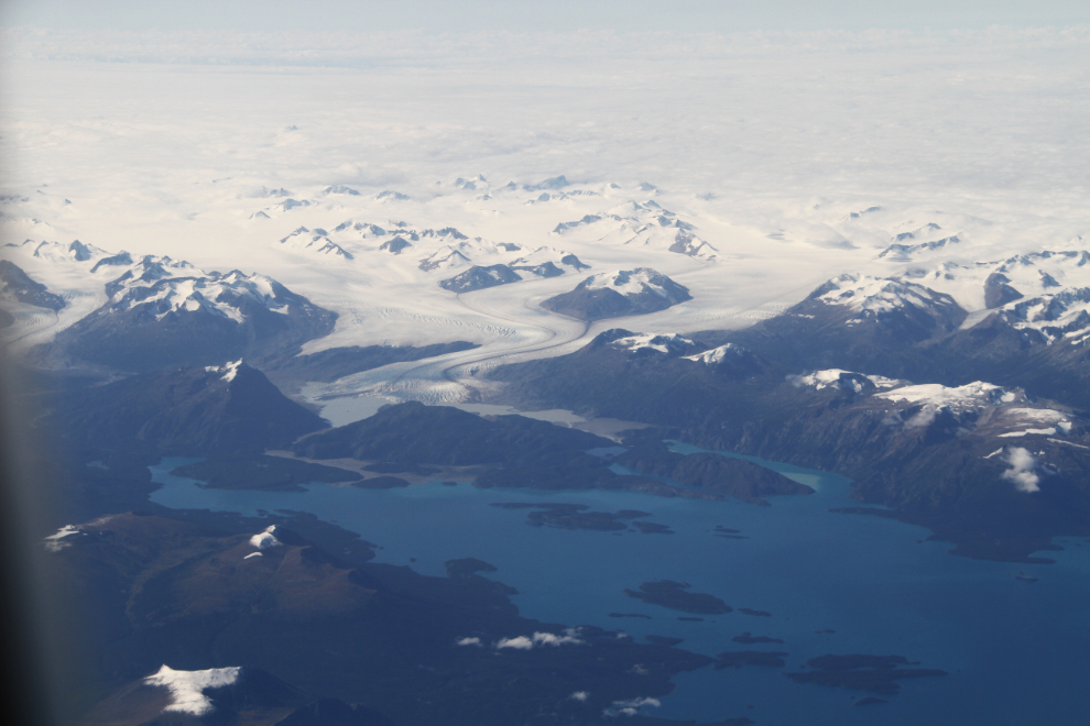 Aerial view of the Llewellyn Glacier