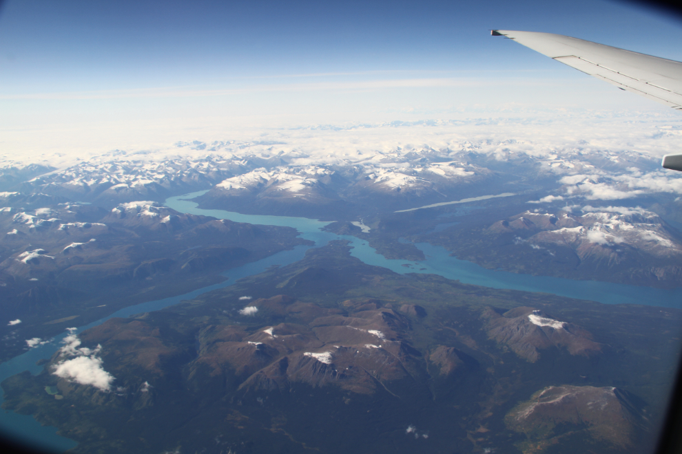 Aerial view of Tagish Lake, Yukon