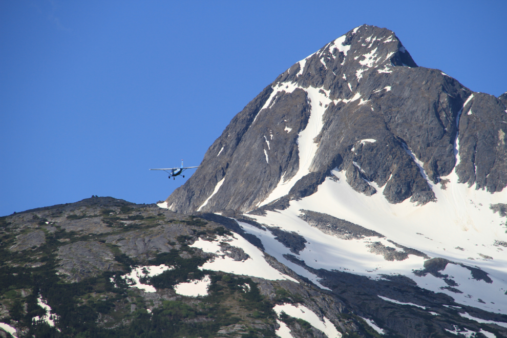 Airplane leaving Skagway, Alaska