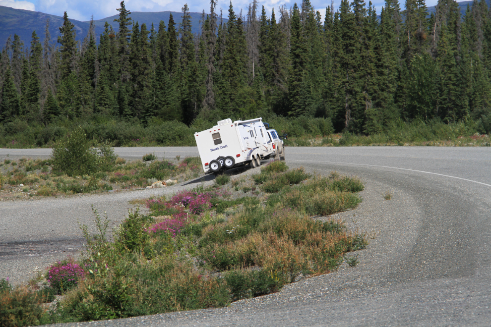 A dangerous pullout ramp on the Alaska Highway