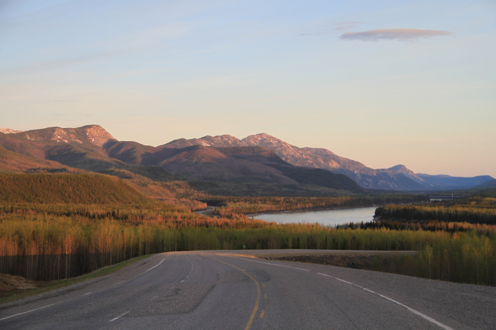 Alaska Highway, northbound at the Liard River