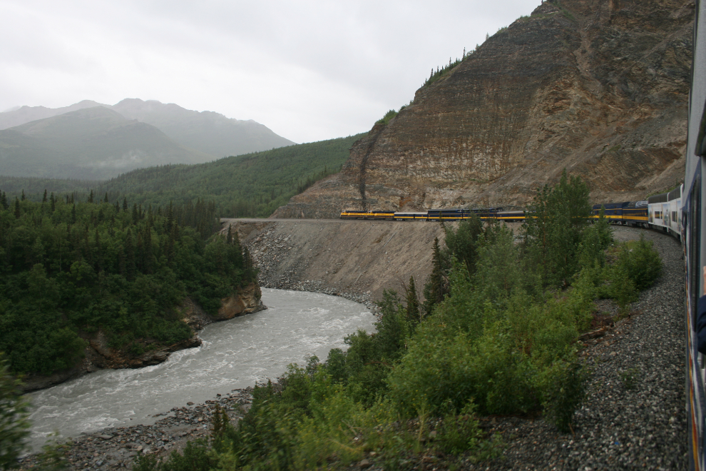 Riding the Alaska Railroad at Nenana Gorge