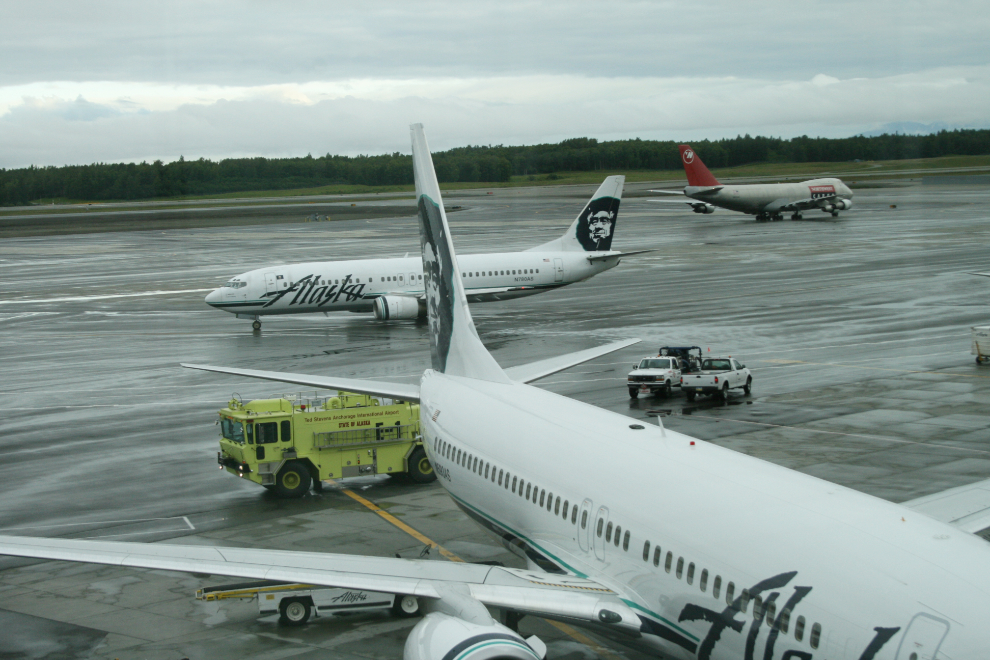 The view from the observation lounge at Anchorage, Alaska