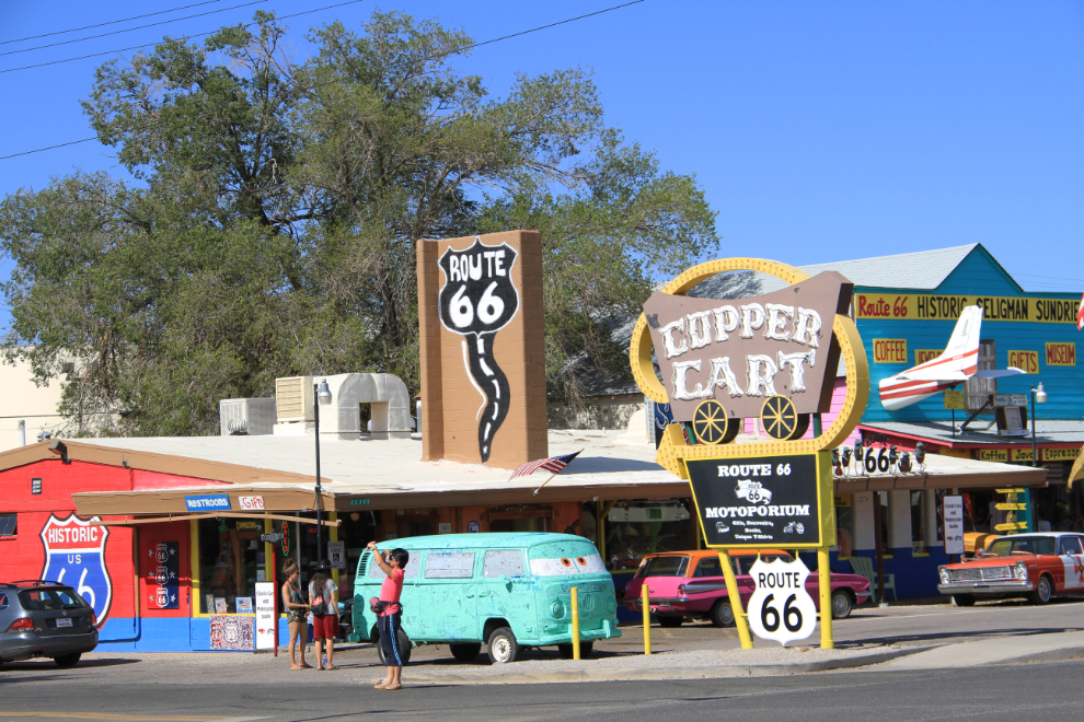 Route 66 shops in Seligman, Arizona