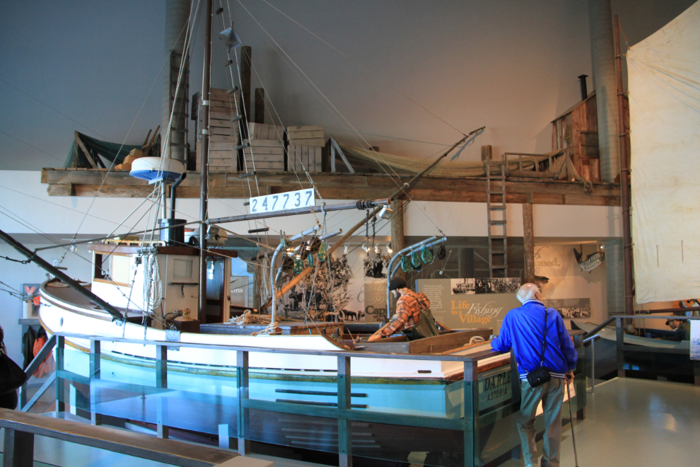 Sailing gillnetter at the Columbia River Maritime Museum at Astoria, Oregon