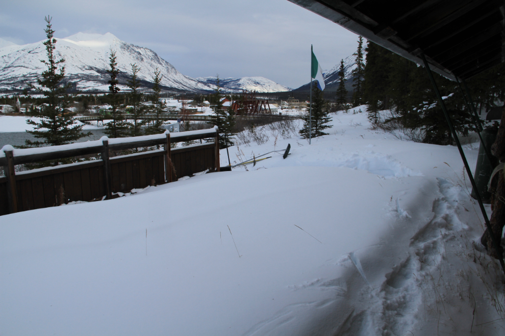 Carcross cabin in the winter