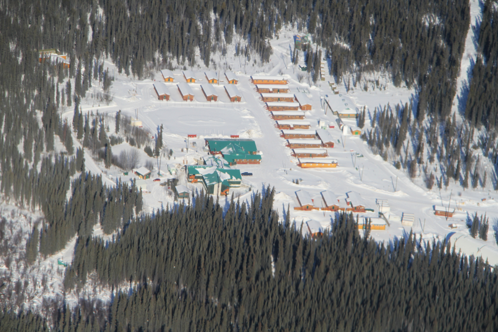 Aerial view of the military cadet camp at Whitehorse, Yukon