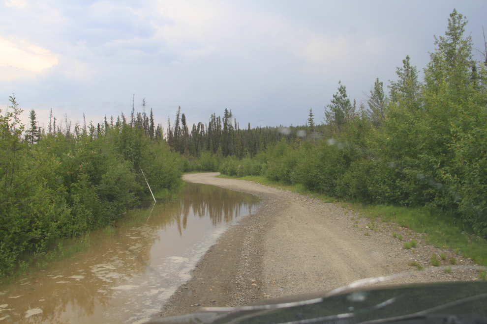 Water across the South Canol Road
