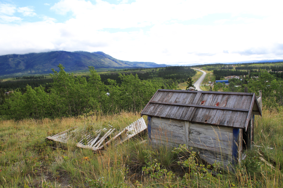 Yukon Native cemetery above the Alaska Highway
