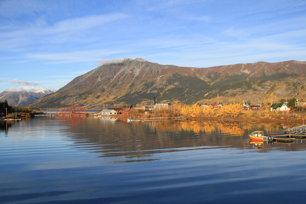 The classic view of Carcross, Yukon with Fall colors