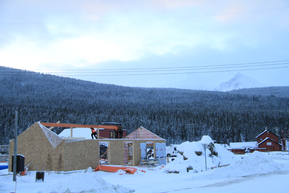A store being built at Carcross, Yukon