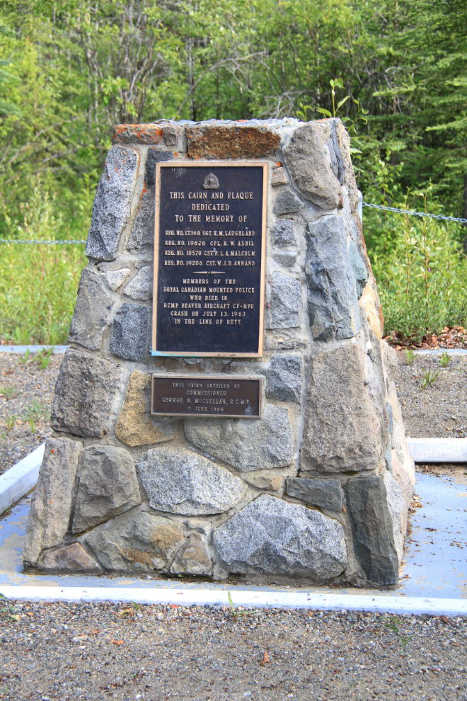 RCMP memorial at Carmacks, Yukon