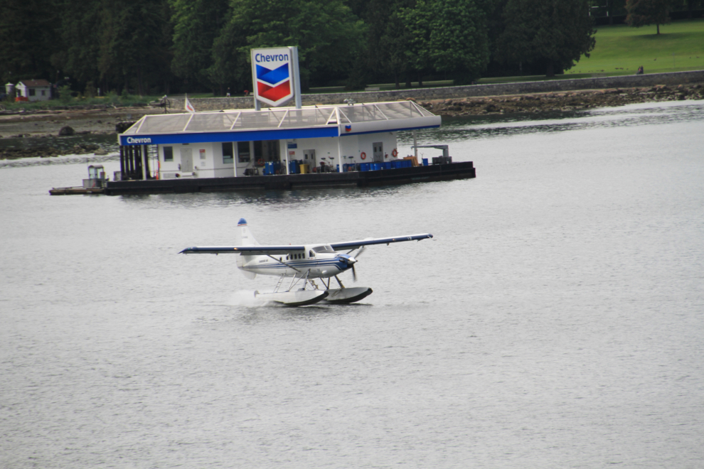 Float plane landing in Vancouver
