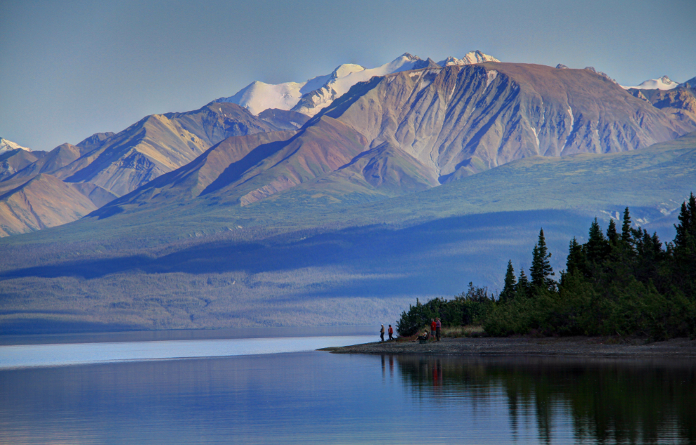 A calm summer evening at Kluane Lake, Yukon
