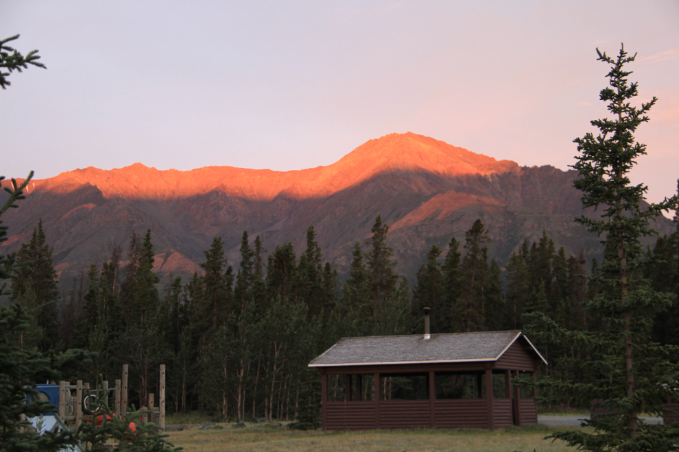 Sunrise at Congdon Creek Campground, Yukon