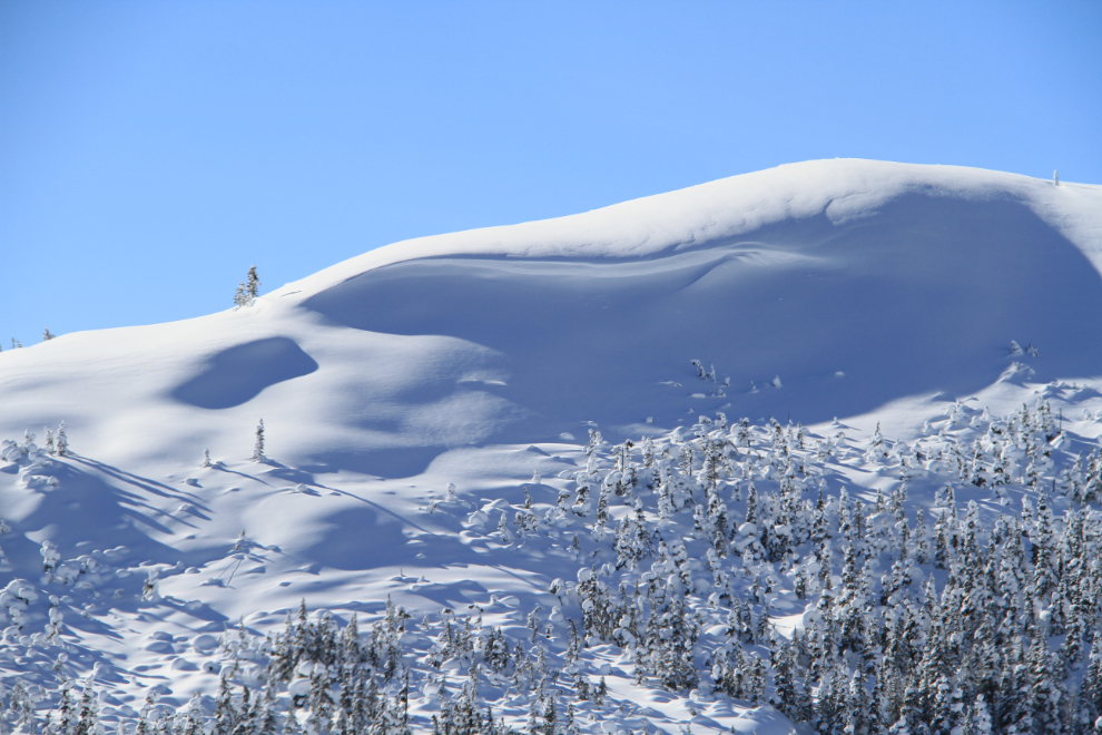 Snow cornices near Fraser, BC