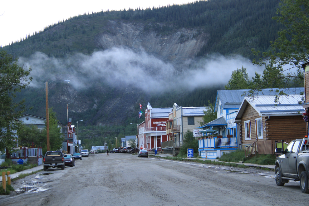 A chilly summer morning in Dawson City, Yukon