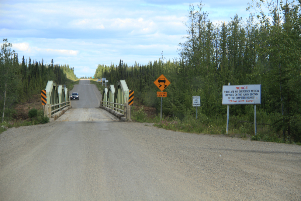 One lane bridge on the Dempster Highway, Yukon