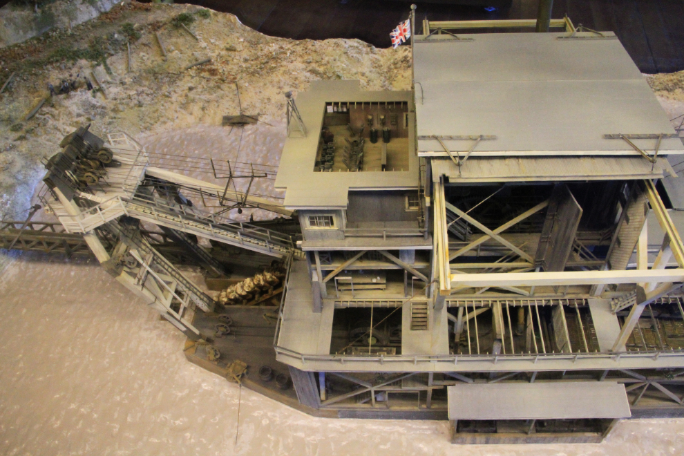 Incredibly detailed model of a gold dredge