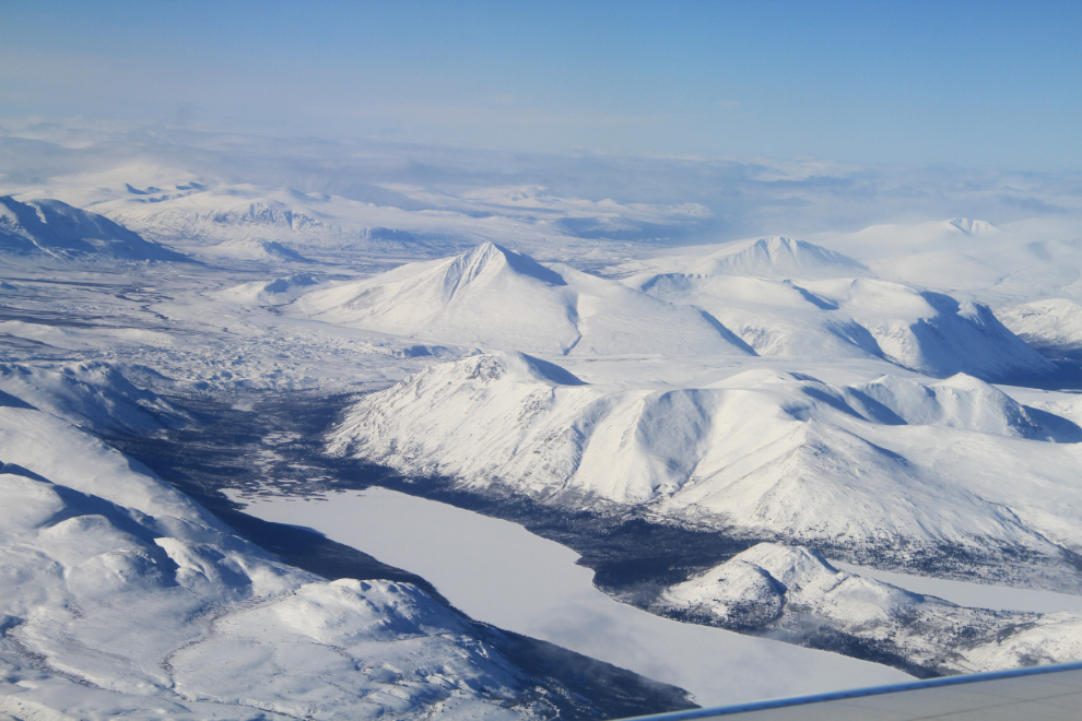 Aerial view of Fish Lake, Yukon
